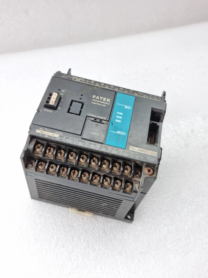 Used Fatek FBs-20MCT2-D24 24VDC 36W PROGRAMMABLE CONTROLLER